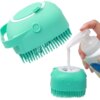 Pet Shampoo Brush & Massage Comb – 80ml Grooming Tool