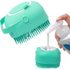 Pet Shampoo Brush & Massage Comb – 80ml Grooming Tool