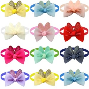 50/100pcs Cute Rabbit Style Small Dog Bow Ties Pet Accessories