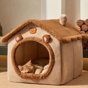 Foldable Pet House – Washable Cat & Puppy Cave