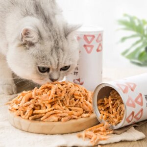 Pet freeze-dried cat snacks Antarctic krill fattening gills into kitty food