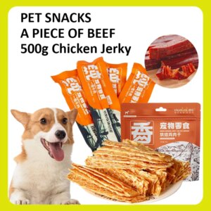 Beef Jerky 25g + Chicken Jerky 500g Dog Snacks Organic Treats