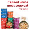 Canned cat white meat snack staple 170g cat wet food