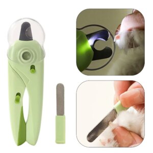 Pet Anti Splash Nail Clipper With LED light
