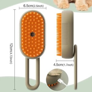 3-in-1 Pet Steam Brush Electric Massage Comb Self-Cleaning Grooming Tool