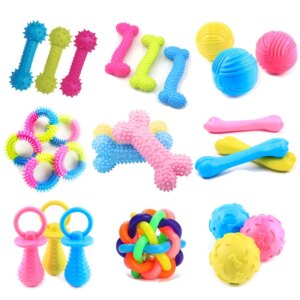 15 Style Pet Dog Chew Squeaky Rubber Toys