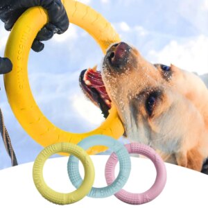 Dog Training Ring Puller Puppy Flying Disk Chewing Toys