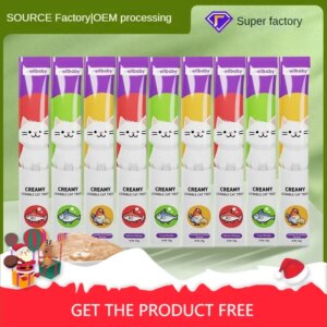 15gX100pcs Cat Snacks Wet Food Chicken Scallop Tuna Salmon Food