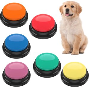 6-Color Voice Buttons for Dog & Cat Training and Fun